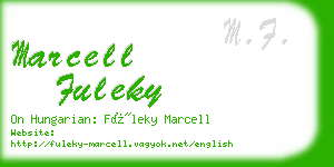 marcell fuleky business card